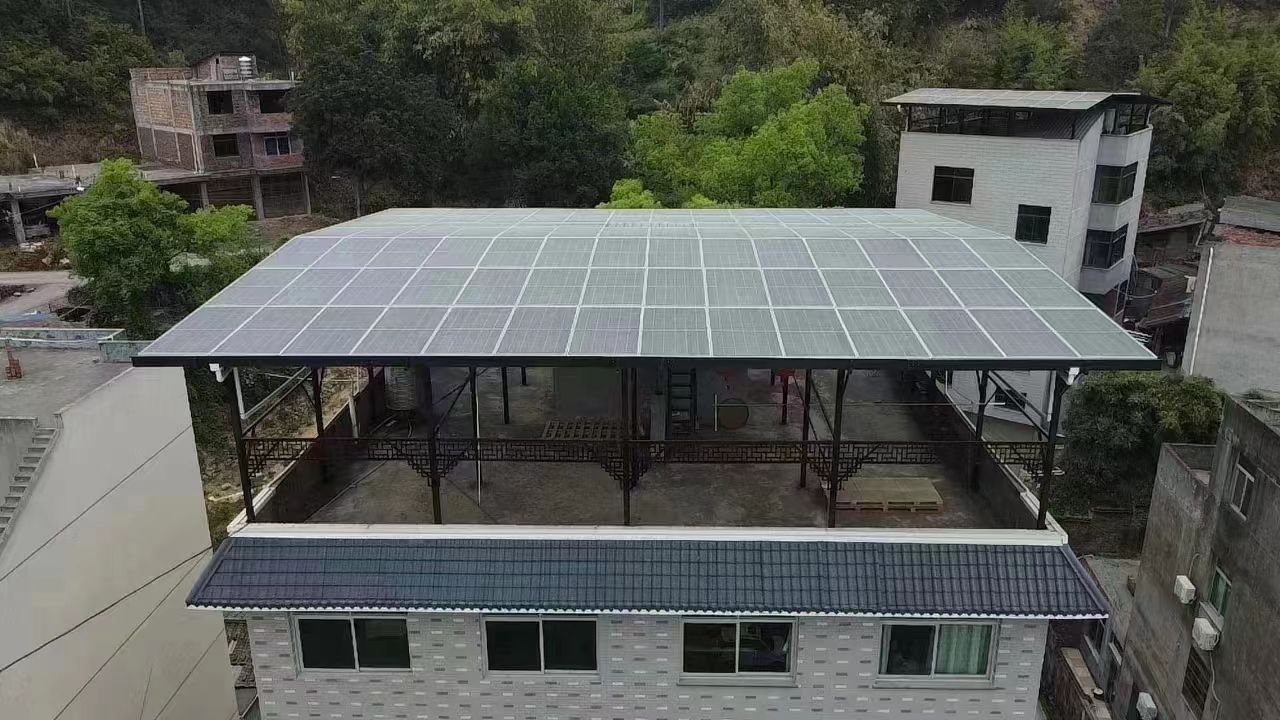 桂阳15kw+10kwh自建别墅家庭光伏储能系统